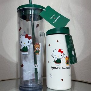 Starbucks x Hello Kitty Acrylic Tumbler and Stainless Steel Bottle Bundle
